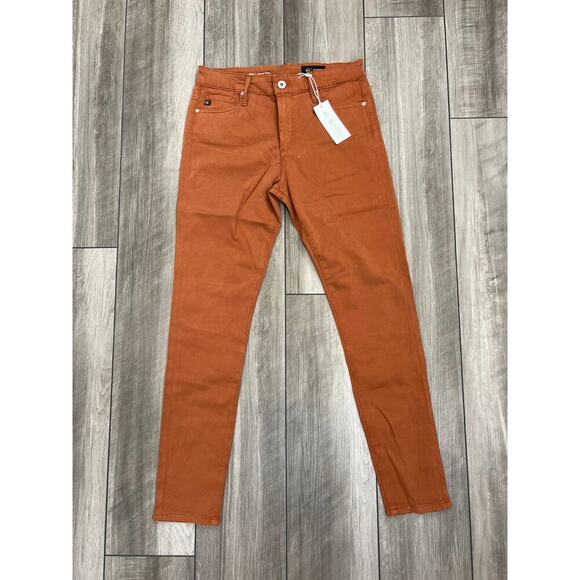 Adriano Goldschmied Denim - Adriano Goldschmied Farrah Ankle High Rise Skinny Jeans in Clay Orange Size 29